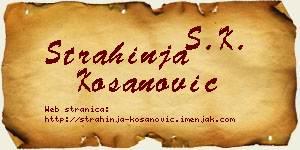 Strahinja Kosanović vizit kartica